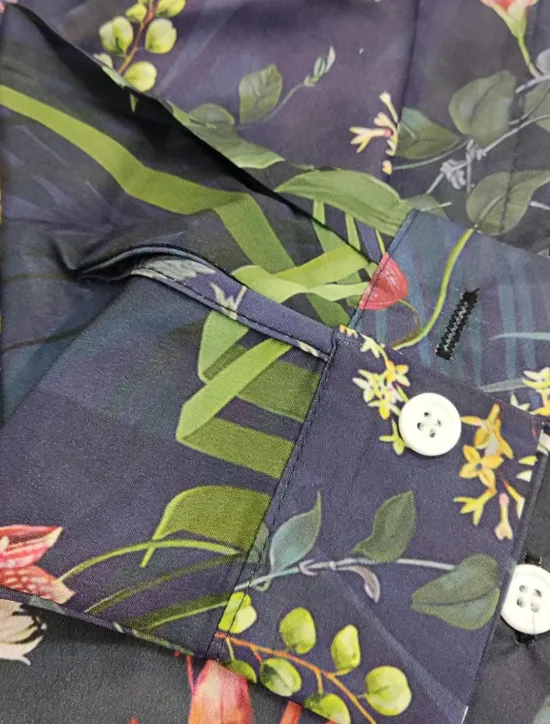 Women's Shirt Button Down Tunic Shirt Collar Long Sleeve Hawaiian Graphic Floral Print Daily Weekend Tropical Vintage Regular Floral Holiday Clothes Black Pink Women Spring Tops