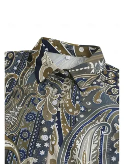 Clearance Women's Shirt Button Down Tunic Shirt Collar Long Sleeve Elegant Vintage Fashion Paisley s Print Regular Tops Casual Daily Holiday Spring Fall Women Blouses & Shirts|Boho Tops