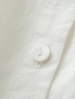 Best Women's Shirt Cotton Linen Shirts Button Up Blouse Solid Color Basic Casual 3/4 Length Sleeve Turtleneck Regular Tops Daily Buttons White Beige Light Blue Fall Winter Women Shirts