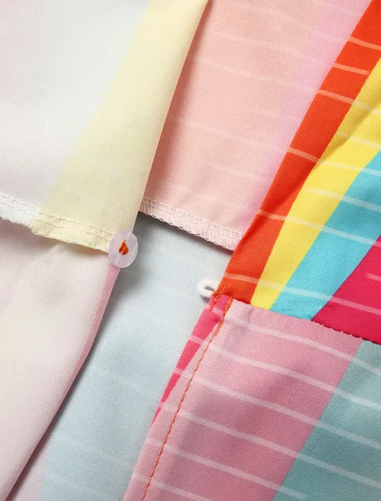 New Women's Shirt Dress Casual Dress Color Block Rainbow Patchwork Print Shirt Collar Maxi long Dress Stylish Casual Daily Long Sleeve Fall Winter Women Casual Dress