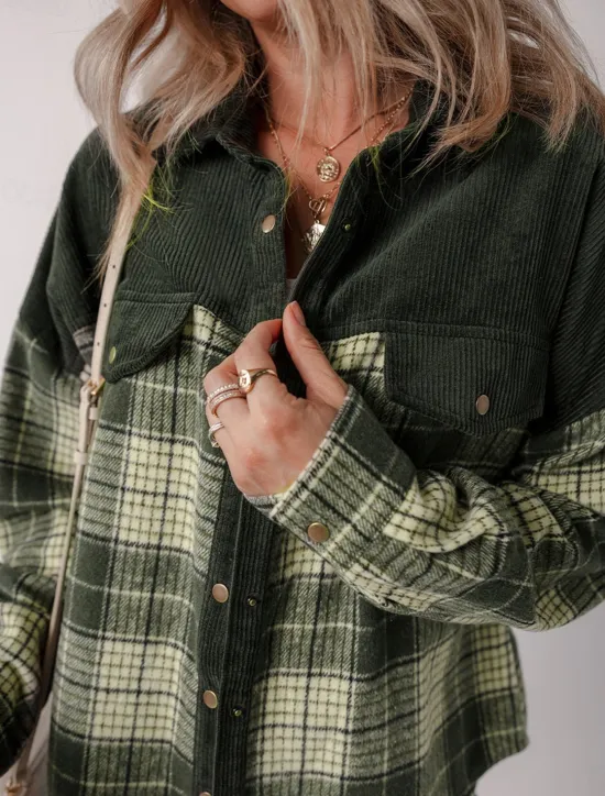 Women's Shirt Jacket Comfortable Patchwork Active Fashion Casual School Outdoor Vacation Home Buttoned Front Regular Turndown Loose Fit Long Sleeve Outerwear Spring Fall Women Jackets