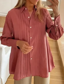 Clearance Women's Shirt Jacket Warm Breathable Buttons Pocket Casual Plain Vacation Street Daily Wear Going out Single Breasted Regular Turndown Regular Fit Long Sleeve Outerwear Fall Winter Women Jackets