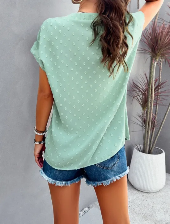 Clearance Women's Shirt Linen-Inspired Shirts Blouse Solid Color Stylish Casual Short Sleeve Notched Neck Regular Tops Daily Lace Patchwork Buttons Black White Wine Green Summer Spring Women Shirts