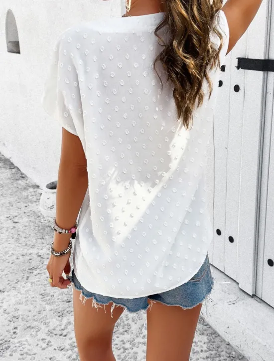 Clearance Women's Shirt Linen-Inspired Shirts Blouse Solid Color Stylish Casual Short Sleeve Notched Neck Regular Tops Daily Lace Patchwork Buttons Black White Wine Green Summer Spring Women Shirts