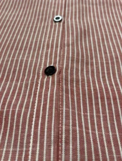 Women's Shirt Linen-Inspi Shirts Button Up Vertical Stripes Daily Shirt Collar Daily Stripe Spring, Fall, Winter, Summer Women Shirts