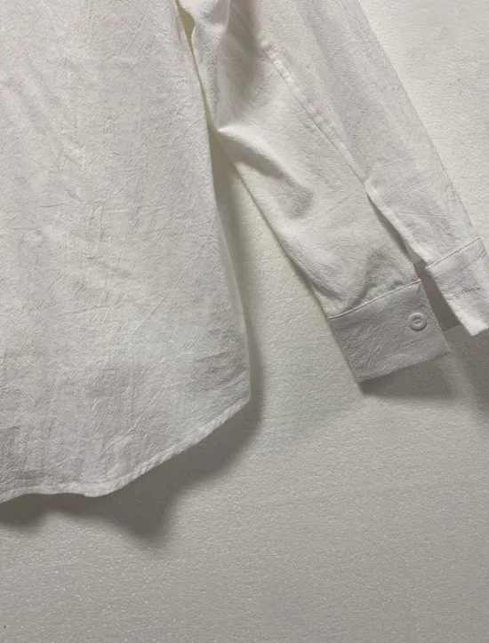 Women's Shirt Linen-Inspired Shirts Solid Color Casual Long Sleeve V Neck Regular Tops Daily Pocket Spring & Fall Women Shirts