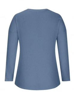 Women's Shirt Solid Color Modern Casual Long Sleeve V Neck Regular Tops Work Black Pink Blue Gray Spring Fall Winter Women Blouses & Shirts