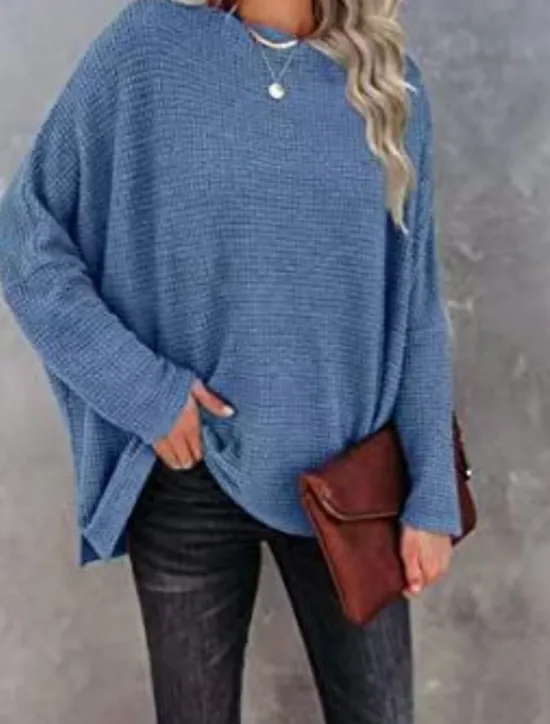 Outlet Women's Shirt Solid Color Stylish Casual Long Sleeve Crew Neck Regular Tops Daily Silver Black White Wine Blue Summer Spring Fall Women Blouses & Shirts