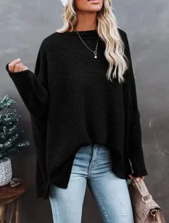 Outlet Women's Shirt Solid Color Stylish Casual Long Sleeve Crew Neck Regular Tops Daily Silver Black White Wine Blue Summer Spring Fall Women Blouses & Shirts