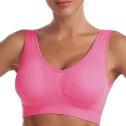New Women's Shockproof Sports Bra Light Support Plus Size Bralette Removable Pad Nylon Spandex Yoga Fitness Gym Workout 10 Colors Breathable Lightweight Soft Padded Home Outfits Women Lingerie