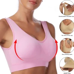 New Women's Shockproof Sports Bra Light Support Plus Size Bralette Removable Pad Nylon Spandex Yoga Fitness Gym Workout 10 Colors Breathable Lightweight Soft Padded Home Outfits Women Lingerie