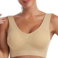 New Women's Shockproof Sports Bra Light Support Plus Size Bralette Removable Pad Nylon Spandex Yoga Fitness Gym Workout 10 Colors Breathable Lightweight Soft Padded Home Outfits Women Lingerie
