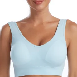 New Women's Shockproof Sports Bra Light Support Plus Size Bralette Removable Pad Nylon Spandex Yoga Fitness Gym Workout 10 Colors Breathable Lightweight Soft Padded Home Outfits Women Lingerie