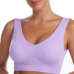 New Women's Shockproof Sports Bra Light Support Plus Size Bralette Removable Pad Nylon Spandex Yoga Fitness Gym Workout 10 Colors Breathable Lightweight Soft Padded Home Outfits Women Lingerie