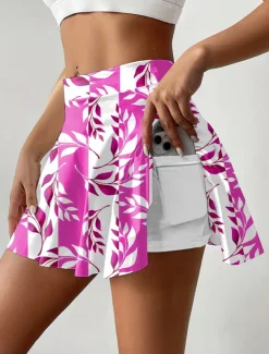 Sale Women's Short Skirt culottes Slim Fashion Casual Mini High Waist Skirts Graphic Floral Stretchy Daily Amethyst Blue Green Khaki Summer Knit Polyester Women Skirts