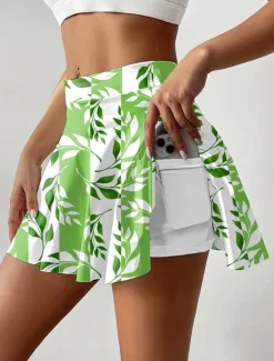 Sale Women's Short Skirt culottes Slim Fashion Casual Mini High Waist Skirts Graphic Floral Stretchy Daily Amethyst Blue Green Khaki Summer Knit Polyester Women Skirts