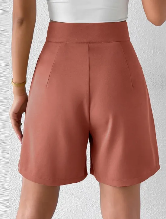 Outlet Women's Shorts Baggy Pants Chinos Shorts Fashion Streetwear Basic Knee Length High Waist Plain Pocket Elastic Waistband Comfy Soft Comfortable Micro-elastic Outdoor Street Black White Red Brown Women Shorts