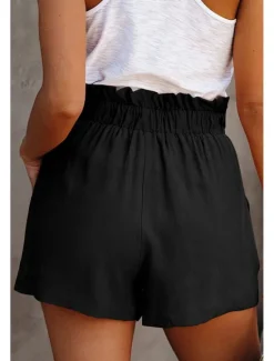 Sale Women's Shorts Casual Daily Short Plain Drawstring Side Pockets Breathability Comfortable Inelastic Weekend Black Blue Green Khaki Summer Regular Fit Women Shorts