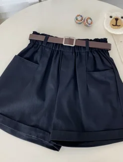 New Women's Shorts Casual Daily Short Plain Side Pockets Breathability Comfortable Micro-elastic Weekend Black White Khaki Apricot Summer Regular Fit Women Shorts