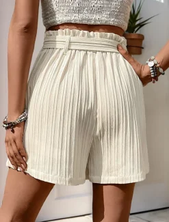 Outlet Women's Shorts Casual Daily Short Plain Side Pockets Breathability Comfortable Inelastic Weekend Summer Regular Fit Women Shorts