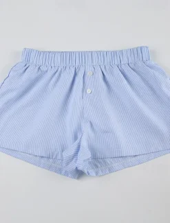 Women's Shorts Casual Daily Short Striped Print Breathability Comfortable Inelastic Weekend Pink Blue Summer Regular Fit Women Shorts