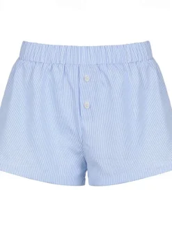 Women's Shorts Casual Daily Short Striped Print Breathability Comfortable Inelastic Weekend Pink Blue Summer Regular Fit Women Shorts