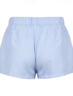 Women's Shorts Casual Daily Short Striped Print Breathability Comfortable Inelastic Weekend Pink Blue Summer Regular Fit Women Shorts
