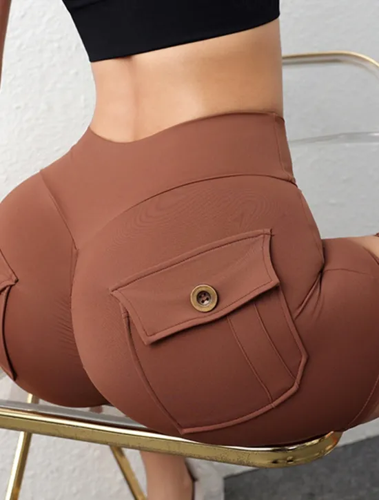 Hot Women's Shorts Casual Daily Short Plain Ruched Butt Lifting Tummy Control Butt Lift Breathability Stretchy Weekend Black Red Army Green Coffee Summer Skinny Women Shorts