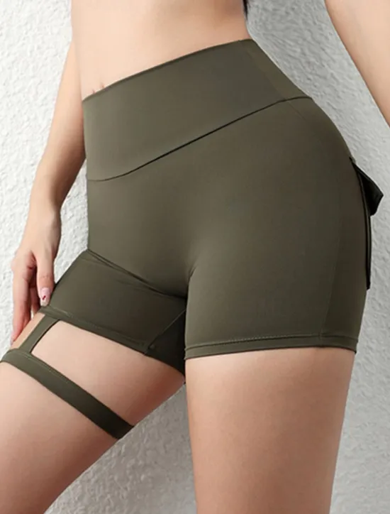Hot Women's Shorts Casual Daily Short Plain Ruched Butt Lifting Tummy Control Butt Lift Breathability Stretchy Weekend Black Red Army Green Coffee Summer Skinny Women Shorts