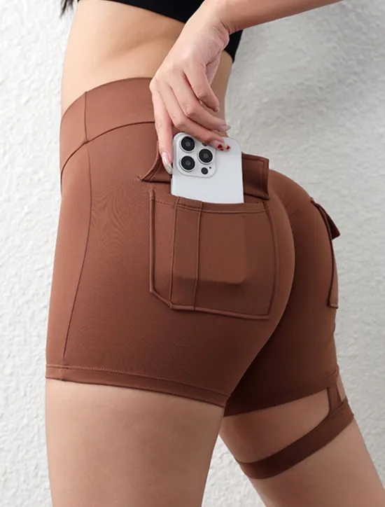 Hot Women's Shorts Casual Daily Short Plain Ruched Butt Lifting Tummy Control Butt Lift Breathability Stretchy Weekend Black Red Army Green Coffee Summer Skinny Women Shorts