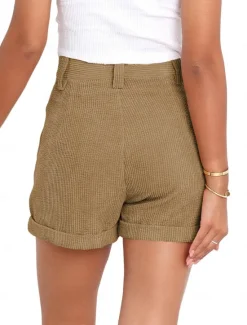 Outlet Women's Shorts Casual Daily Short Plain Side Pockets Breathability Comfortable Micro-elastic Weekend White Navy Blue Blue Khaki Summer Regular Fit Women Shorts