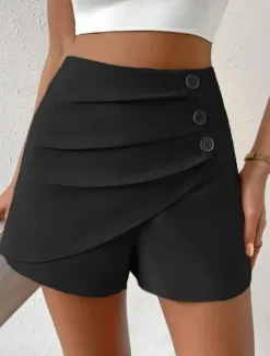Outlet Women's Shorts Chinos Fashion Streetwear Short High Waist Plain Comfy Soft Comfortable Micro-elastic Outdoor Street Camel Black White Green Summer Spring Regular Fit Women Shorts