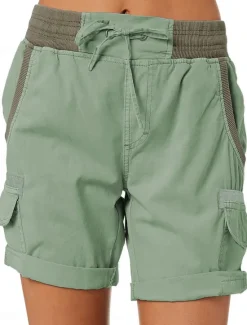 Women's Shorts Cotton Blend Plain Short White Summer Women Shorts