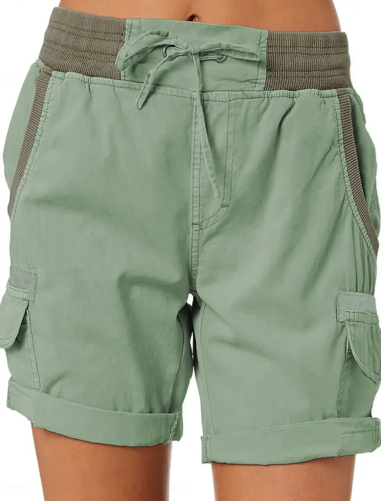 Women's Shorts Cotton Blend Plain Short White Summer Women Shorts