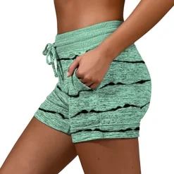 New Women's Shorts Elastic Waist Soft Lounge Shorts Casual Shorts with Pocket Women Shorts