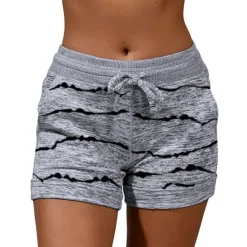 New Women's Shorts Elastic Waist Soft Lounge Shorts Casual Shorts with Pocket Women Shorts
