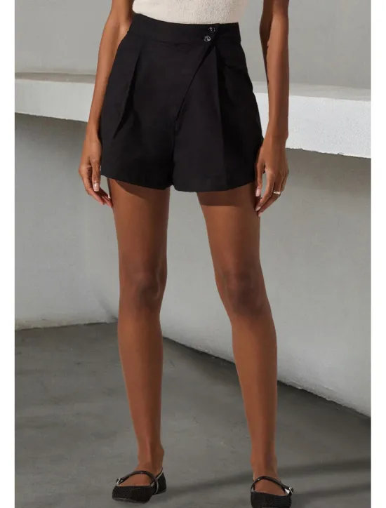 Best Women's Shorts Slacks Casual Short High Waist Plain Pocket Comfy Outdoor Comfortable Street Going out Summer Regular Fit Women Shorts