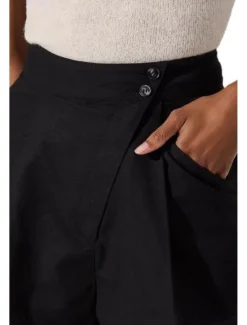Best Women's Shorts Slacks Casual Short High Waist Plain Pocket Comfy Outdoor Comfortable Street Going out Summer Regular Fit Women Shorts