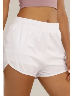 Sale Women's Shorts Slacks Fashion Streetwear Short Natural Plain Elastic Waist Comfy Outdoor Comfortable Street Going out Magenta Dark Gray Black White Summer Regular Fit Women Shorts