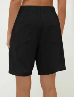 Outlet Women's Shorts Slacks Streetwear Stylish Short Natural Plain Pocket Buckle Comfy Outdoor Comfortable Street Daily Wear Going out Grey Navy Black White Summer Regular Fit Women Shorts