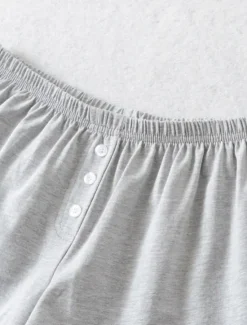 Outlet Women's Shorts Solid Color Chinos Fashion Casual Athleisure Short Mid Waist Plain Elastic Waistband Comfy Soft Comfortable Stretchy Outdoor Street Light Gray Black White Blue Summer Loose Fit Women Skirts|Shorts