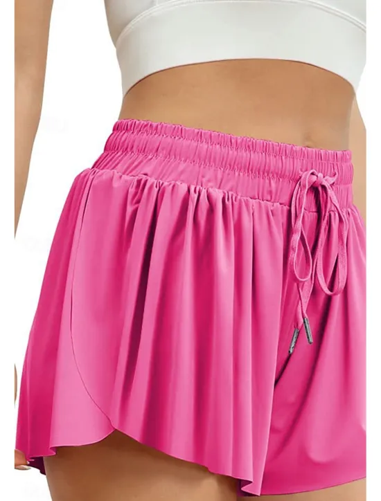 Sale Women's Shorts Workout Pants Streetwear Casual Short Natural Plain Elastic Drawstring Design Quick Dry Breathability Comfortable Micro-elastic Sports Weekend Magenta Apricot Grey Black Summer Regular Women Shorts