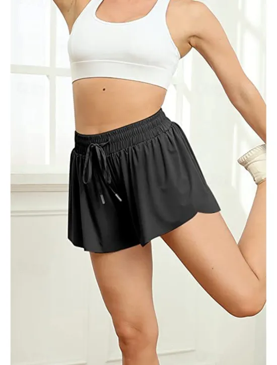 Sale Women's Shorts Workout Pants Streetwear Casual Short Natural Plain Elastic Drawstring Design Quick Dry Breathability Comfortable Micro-elastic Sports Weekend Magenta Apricot Grey Black Summer Regular Women Shorts