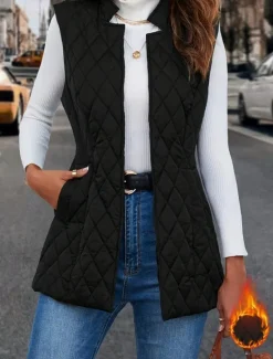 Discount Women's Shrugs Sleeveless V Neck New Year Spring Fall Winter Women Puffers & Parka