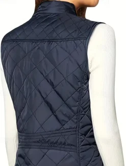 Discount Women's Shrugs Sleeveless Turtleneck Black Army Green Blue Brown Spring Fall Winter Women Puffers & Parka