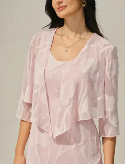 Online Women's Shrugs Solid Color Elegant Stylish Basic 3/4 Length Sleeve Crew Neck Asymmetrical Square Neck Crop Tops Wedding Guest Beach Wedding Summer Spring Fall Women Jackets