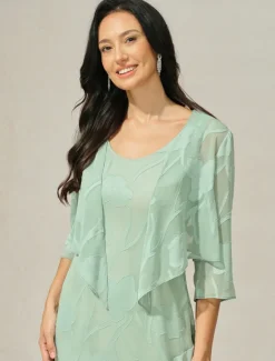 Online Women's Shrugs Solid Color Elegant Stylish Basic 3/4 Length Sleeve Asymmetrical Crop Tops Wedding Guest Beach Wedding Sequins Patchwork Summer Spring Fall Women Jackets