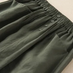 Hot Women's Skirt A Line Basic Casual Midi High Waist Skirts Solid Colored Pocket Casual Daily Weekend Army Green Navy Blue Khaki Summer Cotton And Linen Women Skirts|Dresses