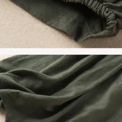 Hot Women's Skirt A Line Basic Casual Midi High Waist Skirts Solid Colored Pocket Casual Daily Weekend Army Green Navy Blue Khaki Summer Cotton And Linen Women Skirts|Dresses