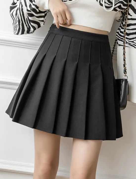 Sale Women's Skirt A Line Mini High Waist Skirts Pleated Solid Colored Street Daily Spring & Summer Fashion Sexy Black Dark Gray Khaki Apricot Women Skirts